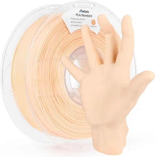 Miniatura 50 de AMOLEN - Filamento de impresora 3D de seda PLA, PLA tricolor púrpura/verde azul/naranja quemado de 0.069 pulgadas, filamento brillante de cambio
