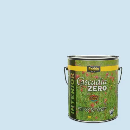 Miniatura 54 de Rodda Paint CASCADIA ZERO - Pintura e imprimación semibrillante para interiores en uno, 1 galón, azul huevo huevo azul
