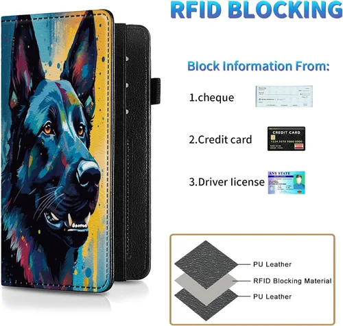Miniatura 118 de Funda para chequera para hombres y mujeres, cartera de cuero RFID con ranuras para tarjetas de crédito, soporte de cheques duplicados personales