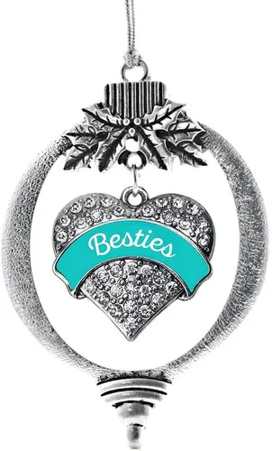 Miniatura 147 de Inspired Silver Adornos festivos de dije de corazón pave de plata con circonitas cúbicas