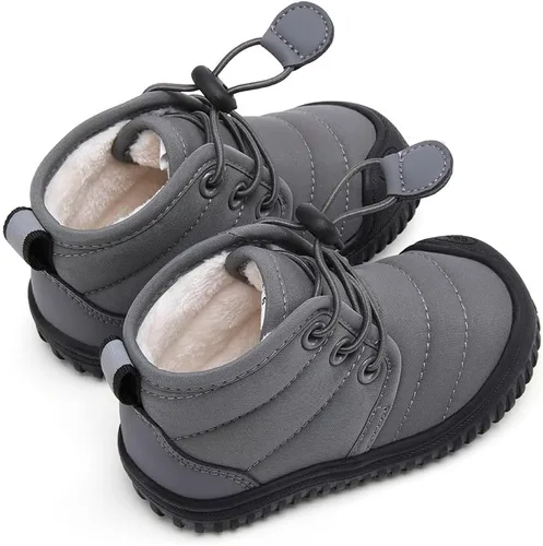 Miniatura 119 de BMCiTYBM Botas de nieve de invierno para bebés y niños pequeños, de piel sintética, cálidas, antideslizantes, zapatos para primeros pasos