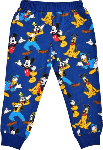 Miniatura 4 de Disney Mickey and Friends - Conjunto de camiseta y pantalones deportivos para niños pequeños y pequeños, color azulamarillo
