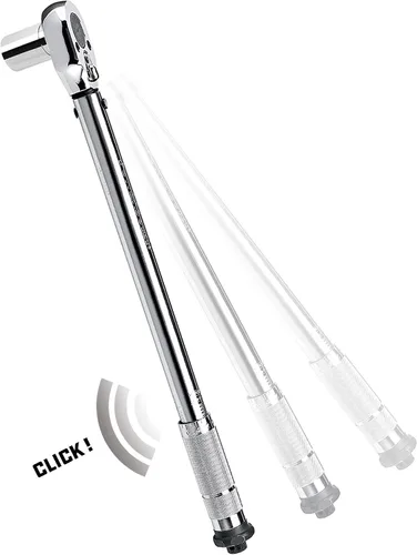 Miniatura 6 de Powerbuilt Llave dinamométrica con micrómetro, transmisión de 1/2 pulgada, trinquete reversible con clics, con bloqueo, rango de 30 a 150 pies-libra