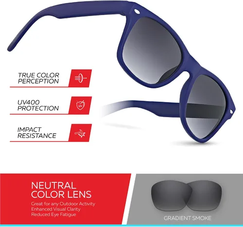 Miniatura 50 de Retro Rewind Lentes de sol para niños y niñas de 3 a 12 años, inastillables, UV400, lentes de sol para niños pequeños