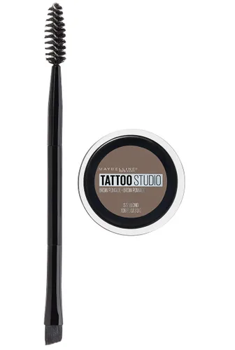 Miniatura 15 de Maybelline TattooStudio Pomada para cejas de larga duración, ajustable, maquillaje para cejas, marrón ceniza, 1 unidad 378 CENIZA MARRÓN