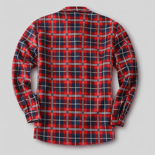 Miniatura 7 de Camisas casuales de franela de manga larga con botones y ajuste regular para hombre para otoño e invierno con forro polar