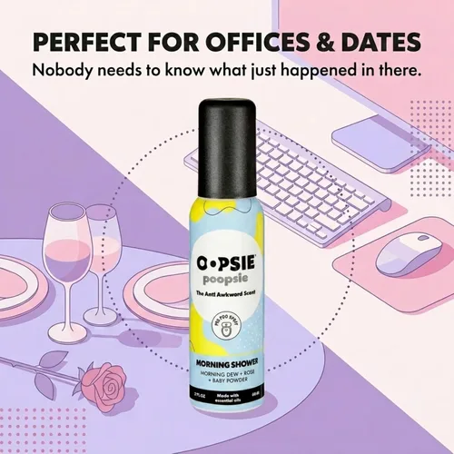 Miniatura 6 de Oopsie Poopsie Aerosol para inodoro, artículos esenciales de viaje, cada uno hasta 300 usos, desodorante de olor de baño con aceites esenciales