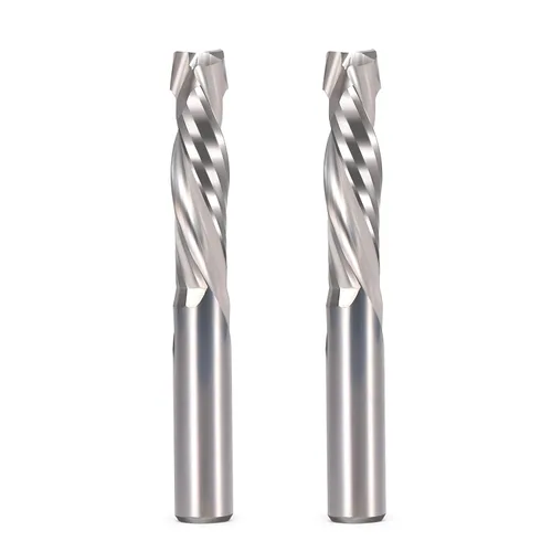 Brocas de enrutador en espiral hacia arriba y abajo, broca de compresión de 1/4 de pulgada de diámetro de corte, 1 pulgada de longitud de corte,