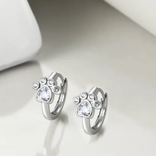 Miniatura 3 de Aretes de plata de ley 925 para mujer, aretes hipoalergénicos, Plata de ley, Circonia cúbica