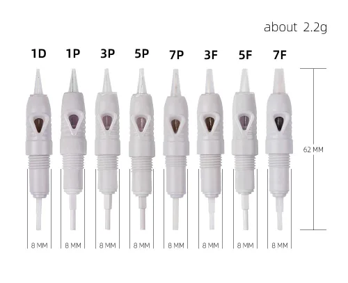 Miniatura 2 de 50 agujas de cartucho de microblading para dispositivo encantador, máquina de maquillaje permanente, bolígrafo Charme Princess Tattoo Machine