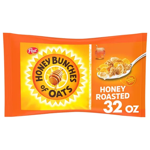 Miniatura 11 de Honey Bunches of Oats Cereal de granola tostado con miel, bolsa de 11 onzas (paquete de 5)