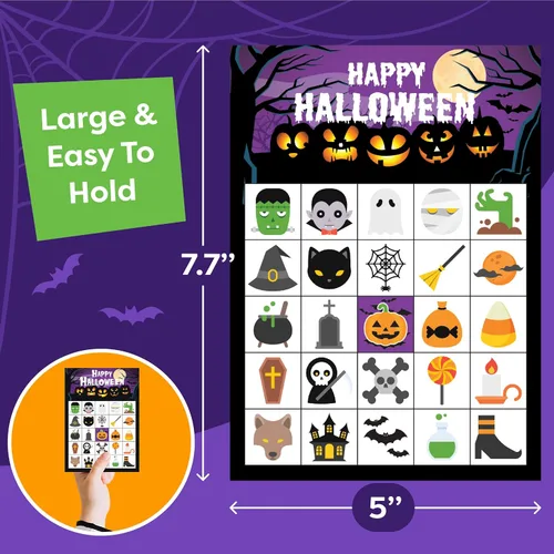 Miniatura 4 de Juegos de Halloween para fiestas infantiles, juego de bingo de Halloween para niños con hasta 30 jugadores, juegos de fiesta de Halloween