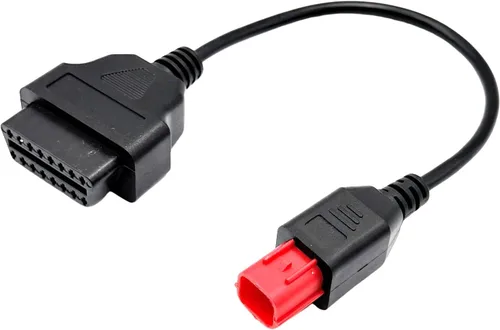 Cable adaptador OBD2 de 6 pines a 16 pines, Euro5 6 pines conector motocicleta OBD2 cable de diagnóstico compatible con Kawasaki Yamaha Suzuki