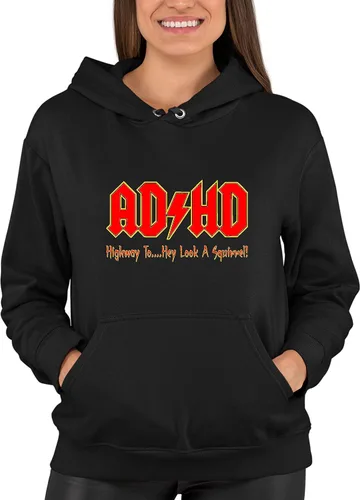 Miniatura 5 de Go All Out Sudadera con capucha para hombre y mujer con texto en inglés "Highway To Hey Look A Squirrel