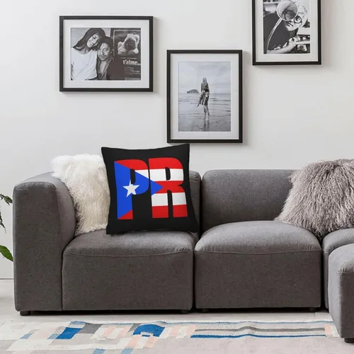 Miniatura 5 de Fundas de almohada con bandera puertorriqueña, fundas de almohada decorativas de 18 x 18 pulgadas, funda de almohada para decoración al aire libre