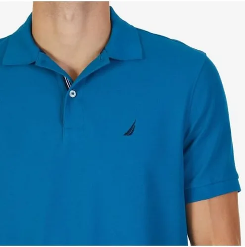 Miniatura 143 de Nautica playera polo clásica de mangas cortas, color sólido, para hombre