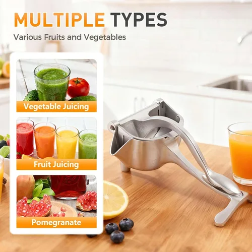 Miniatura 5 de Prensa manual de aleación de aluminio para exprimir jugo de frutas cítricas, extractor de jugo de frutas frescas, exprimidor de limón, naranja, 2