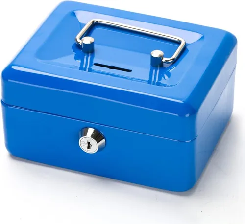 Miniatura 13 de Decaller - Caja de dinero con ranura para niños, caja de dinero pequeña con bandeja para dinero y cerradura de llave, 6 1/5 pulgadas x 5 pulgadas x