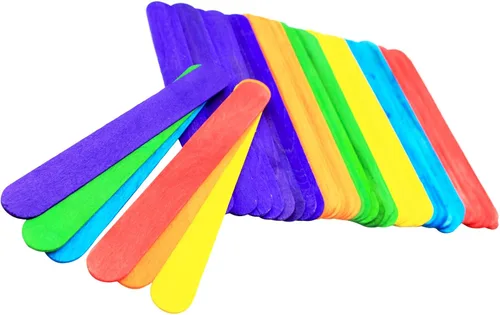 Miniatura 3 de 500 unidades, 6 pulgadas, palos de manualidades jumbo, palos de arcoíris, depresores de lengua de colores para aula, proyectos creativos, artes