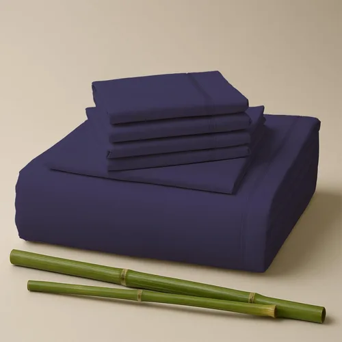 Miniatura 26 de Sacred Thread Sábanas de rayón derivado de bambú tamaño individual, sábanas refrescantes de bolsillo profundo de 18 pulgadas para personas que