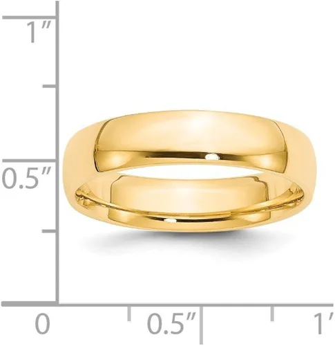Miniatura 3 de Alianza de boda de ajuste cómodo de oro amarillo de 14 quilates de 0.197in, Oro