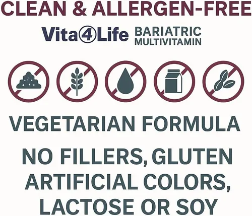 Miniatura 9 de Vita4Life! Fórmula multi-estándar • Complejo completo de vitaminas y minerales • 360 cápsulas • Cápsulas vegetales de disolución rápida • Sin