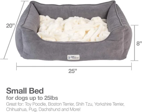 Miniatura 2 de PetFusion Cama calmante para perros y gatos Cama antiansiedad para perros pequeños; gatos Manta suelta que promueve la excavación (perros)