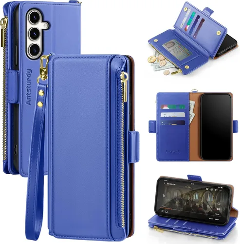 Miniatura 11 de Antsturdy Funda compatible con Samsung Galaxy S23 FE 5G con tarjetero para mujeres y hombres, funda de teléfono con bloqueo RFID, funda protectora