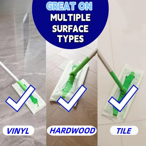 Miniatura 2 de Paños de barrido en seco, toallitas desechables para limpieza de suelos compatibles con Swiffer Sweeper, sin perfume, 7.87 x 11.81 pulgadas, total