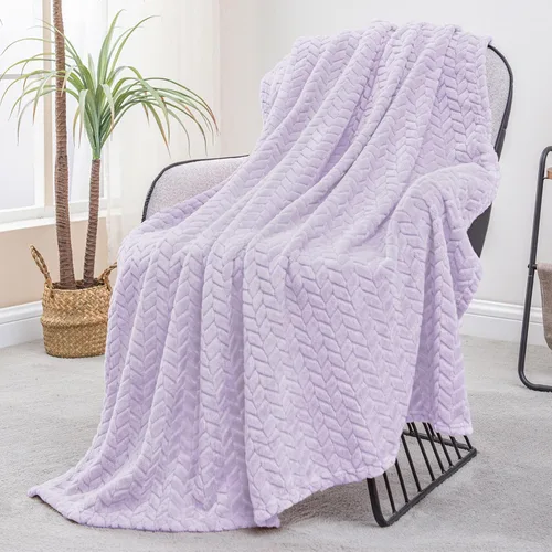 Miniatura 24 de Exclusivo Mezcla - Manta de forro polar tamaño individual para cama, 90x66 pulgadas, mantas suaves y acogedoras de franela jacquard, ligeras y Verde