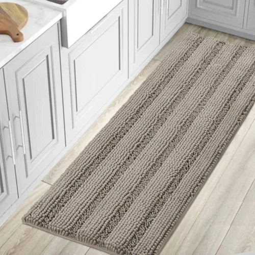 Miniatura 122 de H.VERSAILTEX - Alfombras de baño, juego de 2 piezas, alfombra de contorno para baño, juego de alfombras para inodoro, alfombra antideslizante