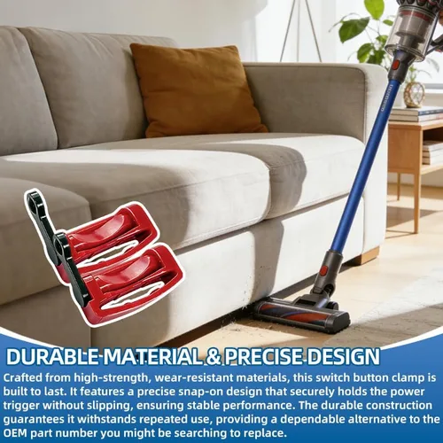Miniatura 5 de Paquete de 4 abrazaderas de bloqueo de gatillo y botón de encendido, compatibles con aspiradoras inalámbricas Dyson V7 V8 V10 V11 V12 V15, piezas