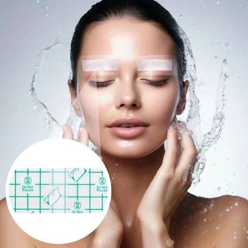Miniatura 5 de 15 piezas de protección desechable para cejas, protector de ojos de ducha impermeable de plástico, película protectora suave transparente para baño