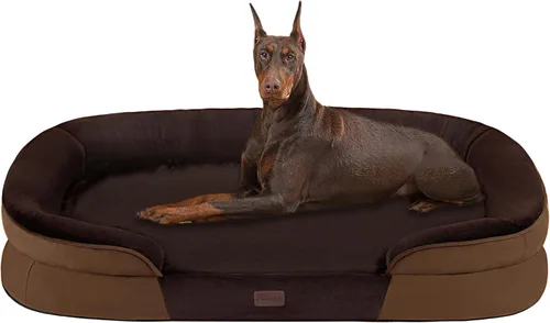 Miniatura 29 de Dwanton - Cama ortopédica para perros medianos con espuma de memoria con gel, sofá impermeable para perros, cama lavable para mascotas con cojín