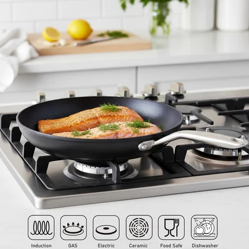 Miniatura 3 de Colección Onyx de TECHEF con nuevo revestimiento antiadherente de teflón platinum (PFOA)., 12", Negro