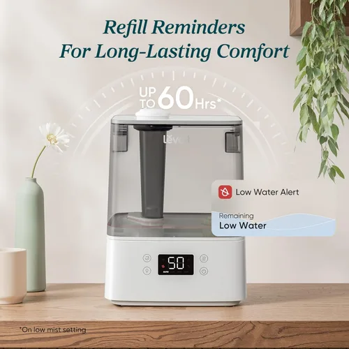Miniatura 6 de LEVOIT Humidificadores para dormitorio, habitación grande, hogar, (6L) difusor de aceite esencial de llenado superior de niebla fría para bebés