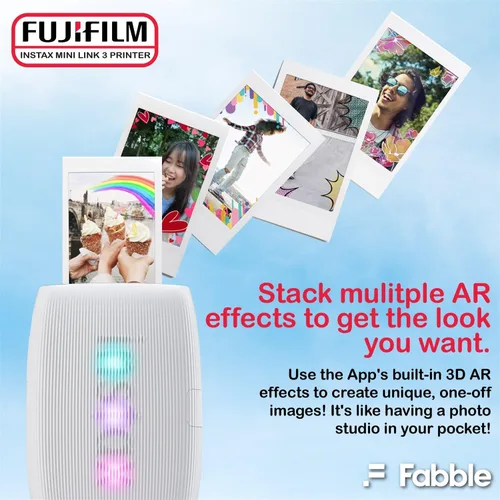 Miniatura 4 de Fujifilm Instax Mini Link 3 Impresora para smartphone - Paquete de color blanco arcilla con estuche protector, película instantánea pack doble
