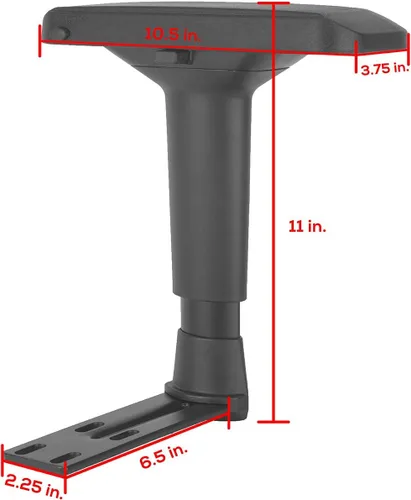 Miniatura 5 de Par de reposabrazos ajustables de repuesto, soporte vertical con almohadillas para la mayoría de sillas de juegos (4D)