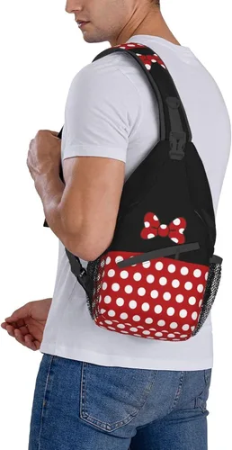Miniatura 9 de Red Spider Pecho Sling Bag Casual Para Mujeres y Hombres Crossbody Sling Mochila Bandolera Bolsa De Hombro Para Viajes Senderismo Gimnasio