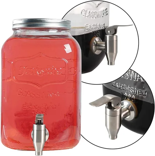 Miniatura 3 de Grifo de reemplazo para dispensador de bebidas de acero inoxidable, duradero, estilo de empuje, llave de agua potable, grado alimenticio, acabado