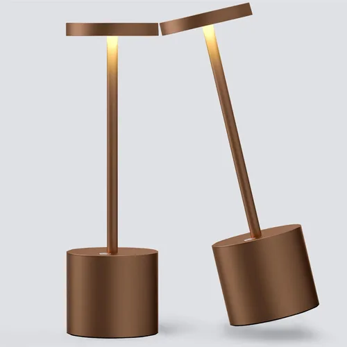 Miniatura 16 de Pack de 2 lámparas de mesa inalámbricas, lámpara de escritorio recargable con batería LED de 5000 mAh, metálica, USB, portátil, lámpara de mesa