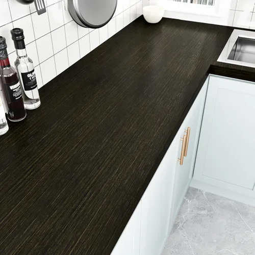 Miniatura 11 de Wallercity Deed - Papel de contacto de grano de madera marrón para encimeras, papel tapiz de madera para despegar y pegar para baño, cocina, vinilo