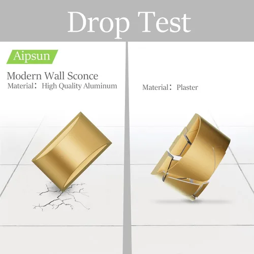 Miniatura 5 de Aipsun Juego de 2 apliques de pared dorados para interiores, con cableado, luces de montaje en pared arriba y abajo, para sala de estar, dormitorio
