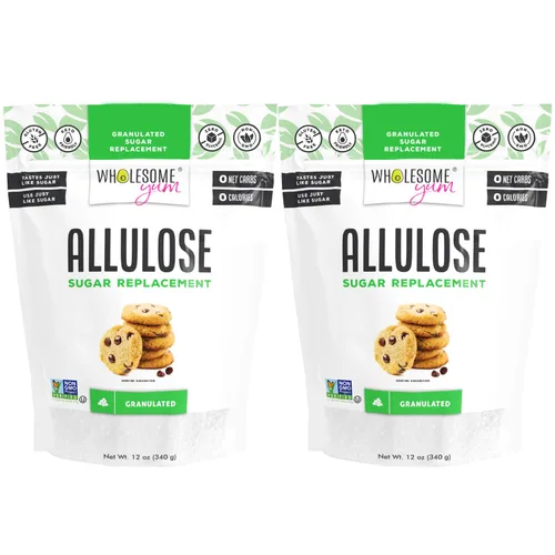 Wholesome Yum Edulcorante de Alulosa – Sustituto natural del azúcar granulado – Keto, Sin OGM, cero carbohidratos, cero calorías, sin azúcar, sin