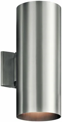 Miniatura 10 de Kichler Cylinders - Aplique de pared para exteriores de 12 pulgadas en negro, lámpara de pared exterior de 2 luces, accesorio cilíndrico