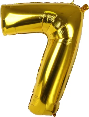 Miniatura 28 de Treasures Gifted Globos dorados grandes de números – Globo de aluminio número 0 de 40 pulgadas – Números de globos de cumpleaños – Números de globos