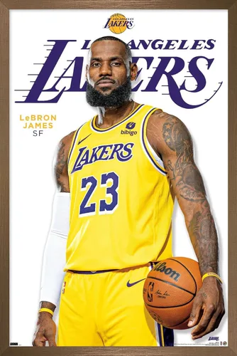 Miniatura 15 de NBA Los Angeles Lakers - Póster de pared de la serie 23 de LeBron James, 22.4 pulgadas de largo x 14.7 pulgadas de ancho, versión enmarcada