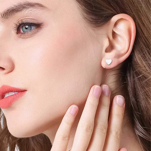 Miniatura 4 de Pendientes de plata de ley 925 con forma redonda de nácar de 0.197in, hipoalergénicos para orejas sensibles, joyas de perlas para el día