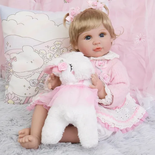 Miniatura 8 de Muñecas de Bebé Reborn Realistas - Muñeca de Bebé Realista de 22 pulgadas Flexible y Suave con Accesorios de Juguete de Alimentación Bebé Niña