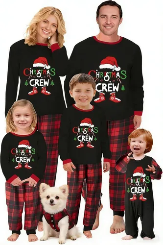 Miniatura 45 de OAKFashion Conjuntos de Pijamas Familiares de Navidad, Pijamas Familiares a Juego de Navidad Ropa de Dormir Pjs